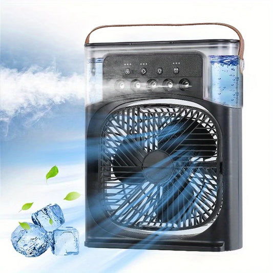 "3-Speed Portable Air Cooler with Humidifier for Office Use"